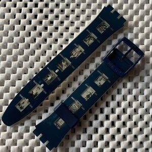 Swatch Watch Band  (Strap only) - Gent model only - GN183 - 104 YEARS BLUE